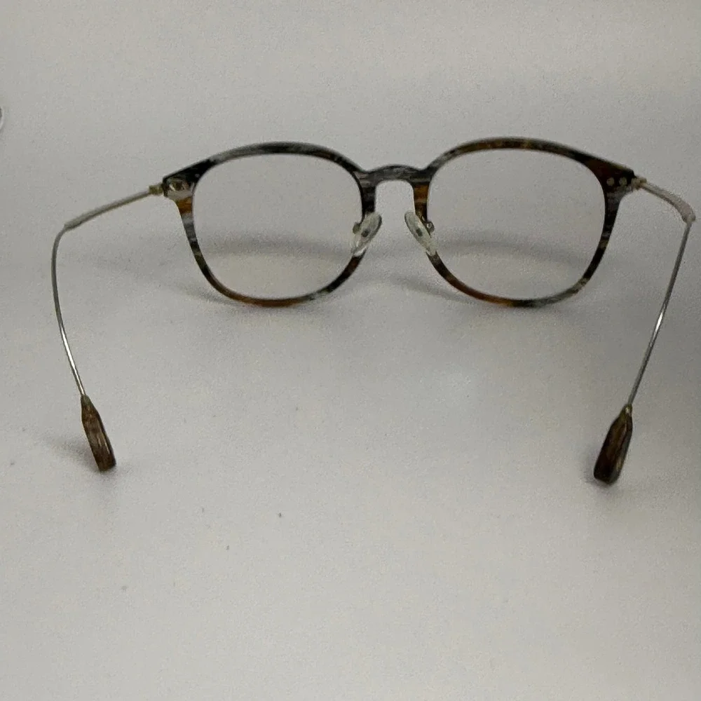 Barton Perreira Tortoise Round Eyeglasses Gold Metal Temples Frames 23679